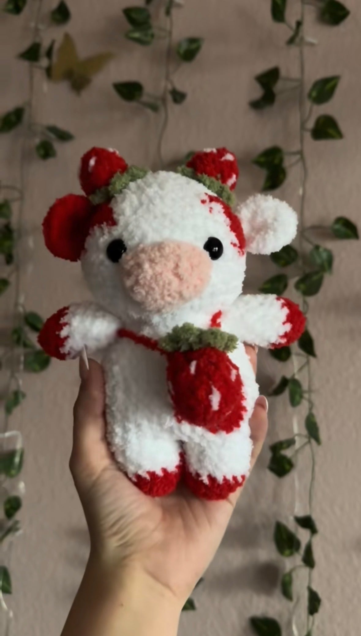 Crochet Strawberry Cow🍓