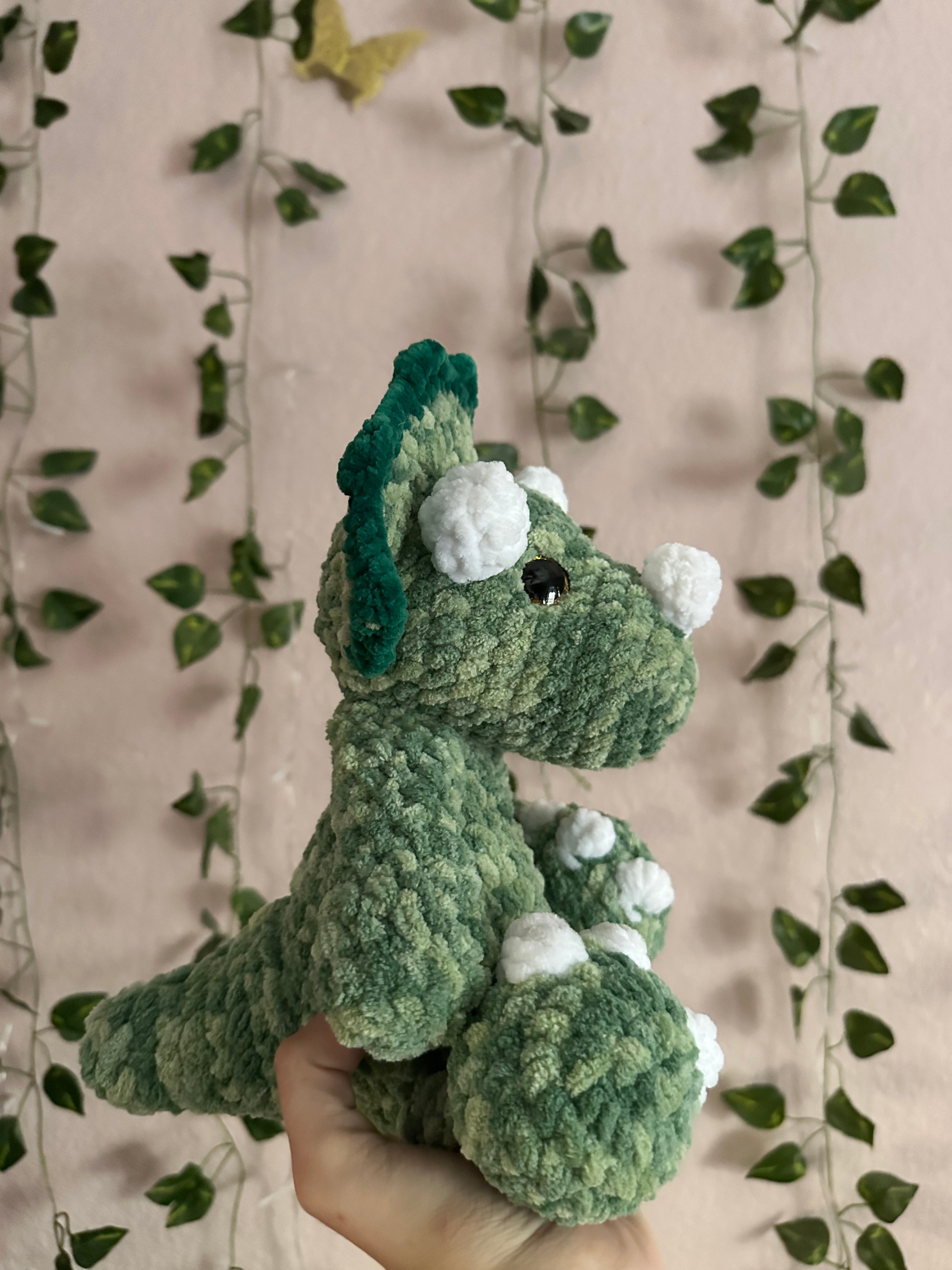 Crochet Sitting Triceratops